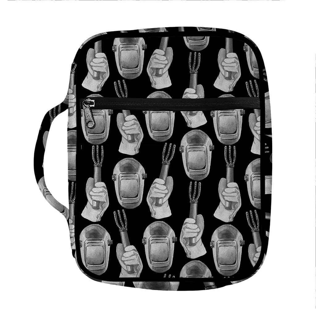 Watercolor Welder Pattern Print Front Pocket Bible Bag