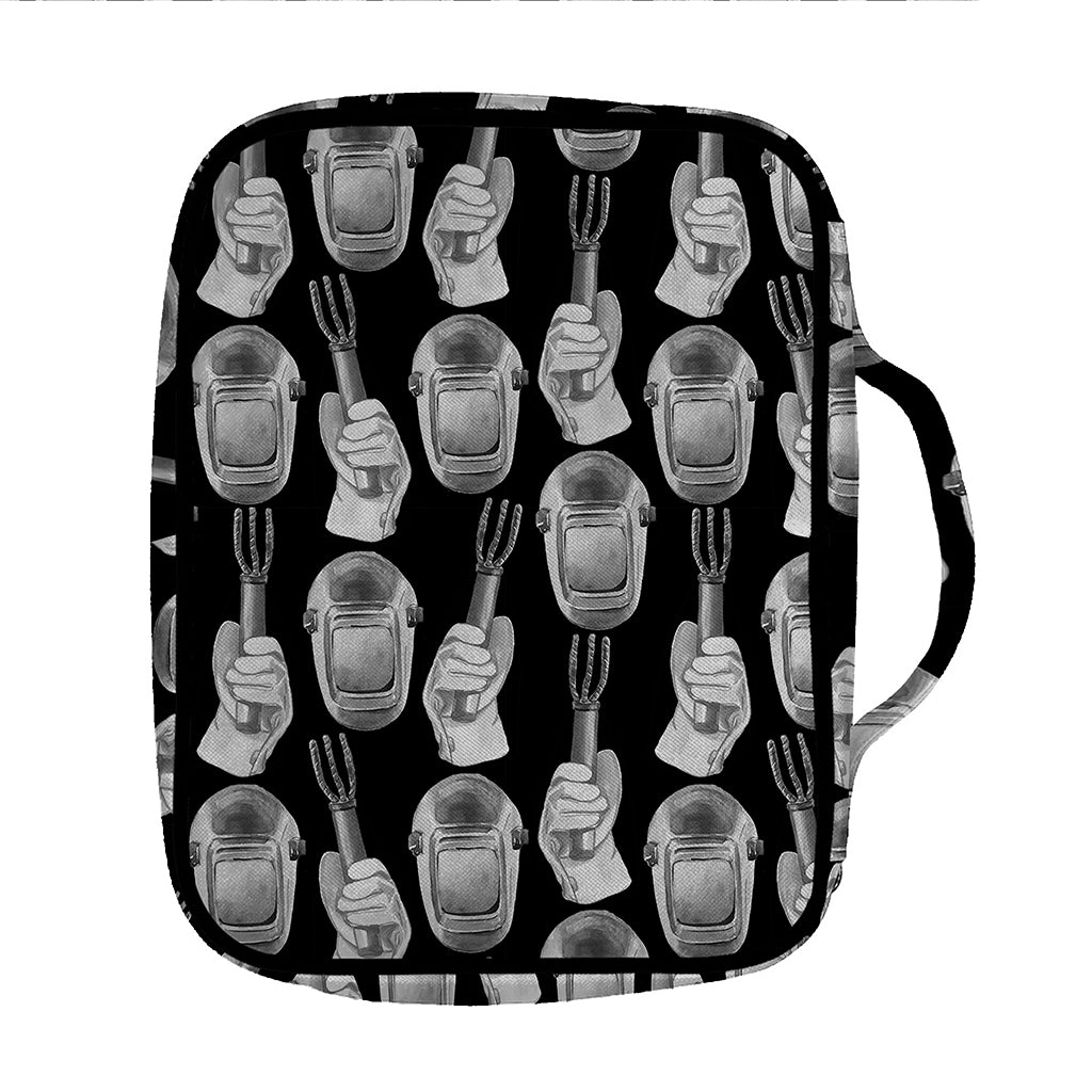 Watercolor Welder Pattern Print Front Pocket Bible Bag