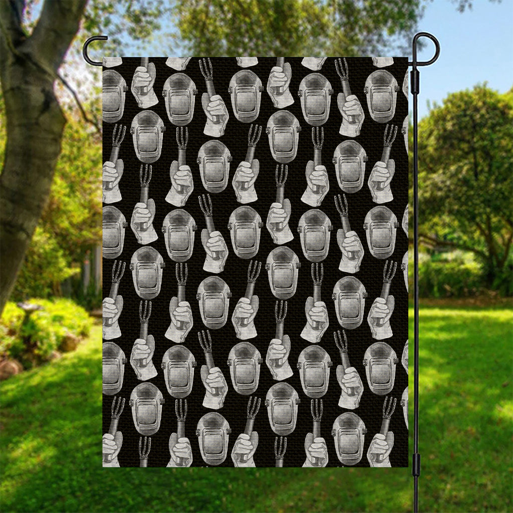 Watercolor Welder Pattern Print Garden Flag