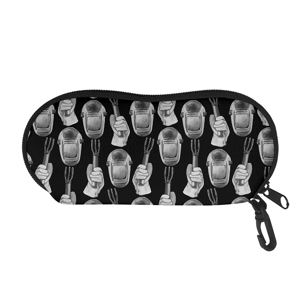 Watercolor Welder Pattern Print Glasses Case