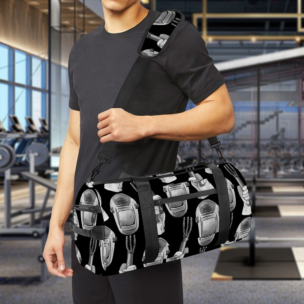 Watercolor Welder Pattern Print Gym Bag