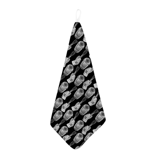 Watercolor Welder Pattern Print Hand Towel