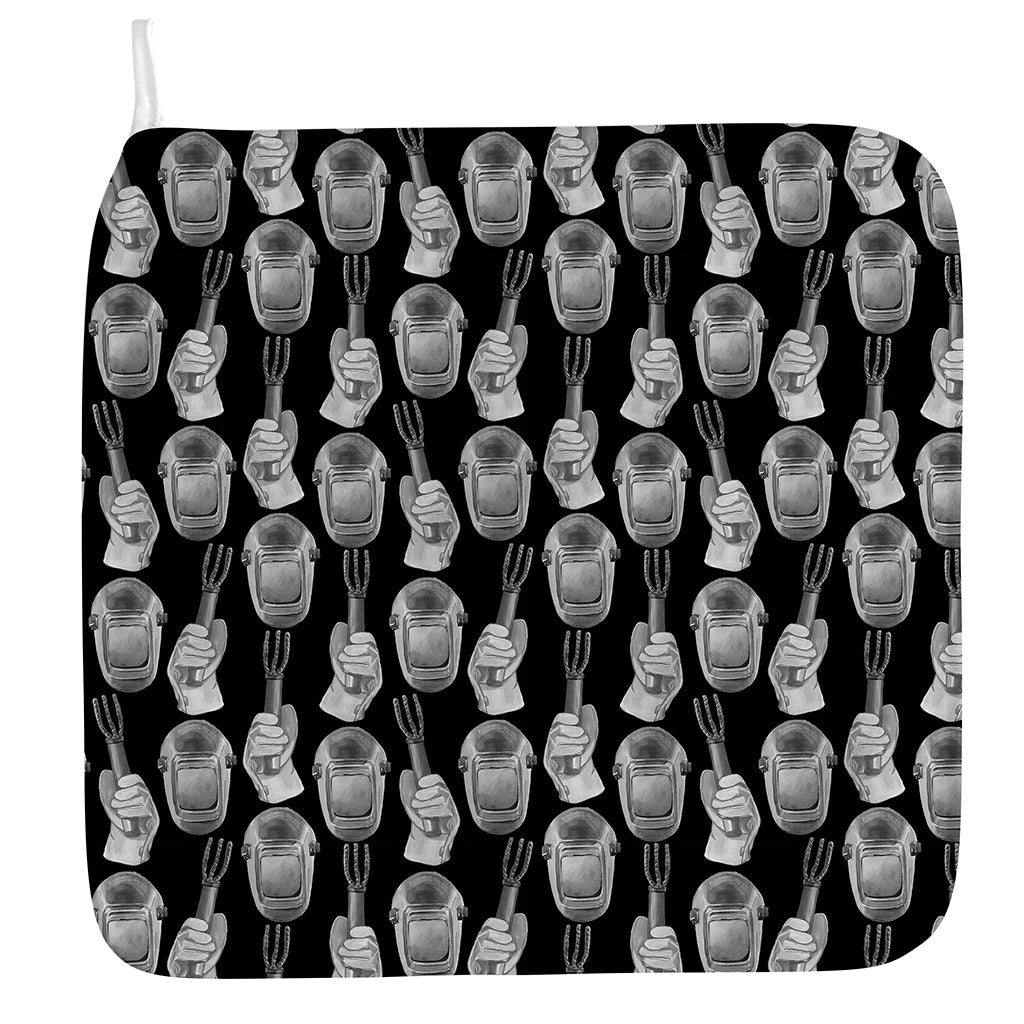 Watercolor Welder Pattern Print Hand Towel