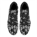 Watercolor Welder Pattern Print High Top Leather Sneakers