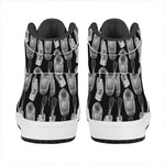 Watercolor Welder Pattern Print High Top Leather Sneakers