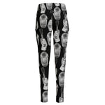 Watercolor Welder Pattern Print High-Waisted Pocket Leggings