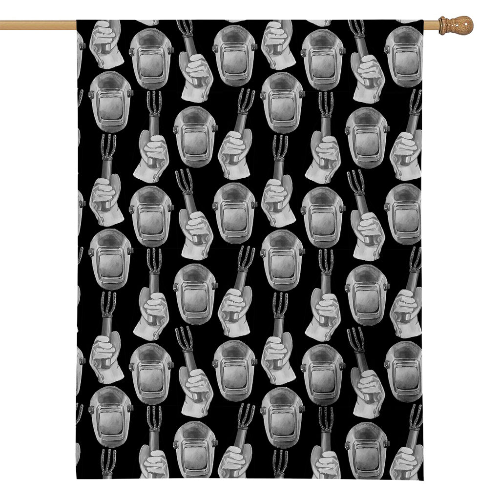 Watercolor Welder Pattern Print House Flag