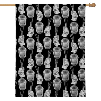 Watercolor Welder Pattern Print House Flag