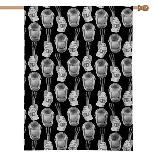 Watercolor Welder Pattern Print House Flag