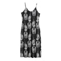 Watercolor Welder Pattern Print Jersey Midi Cami Dress