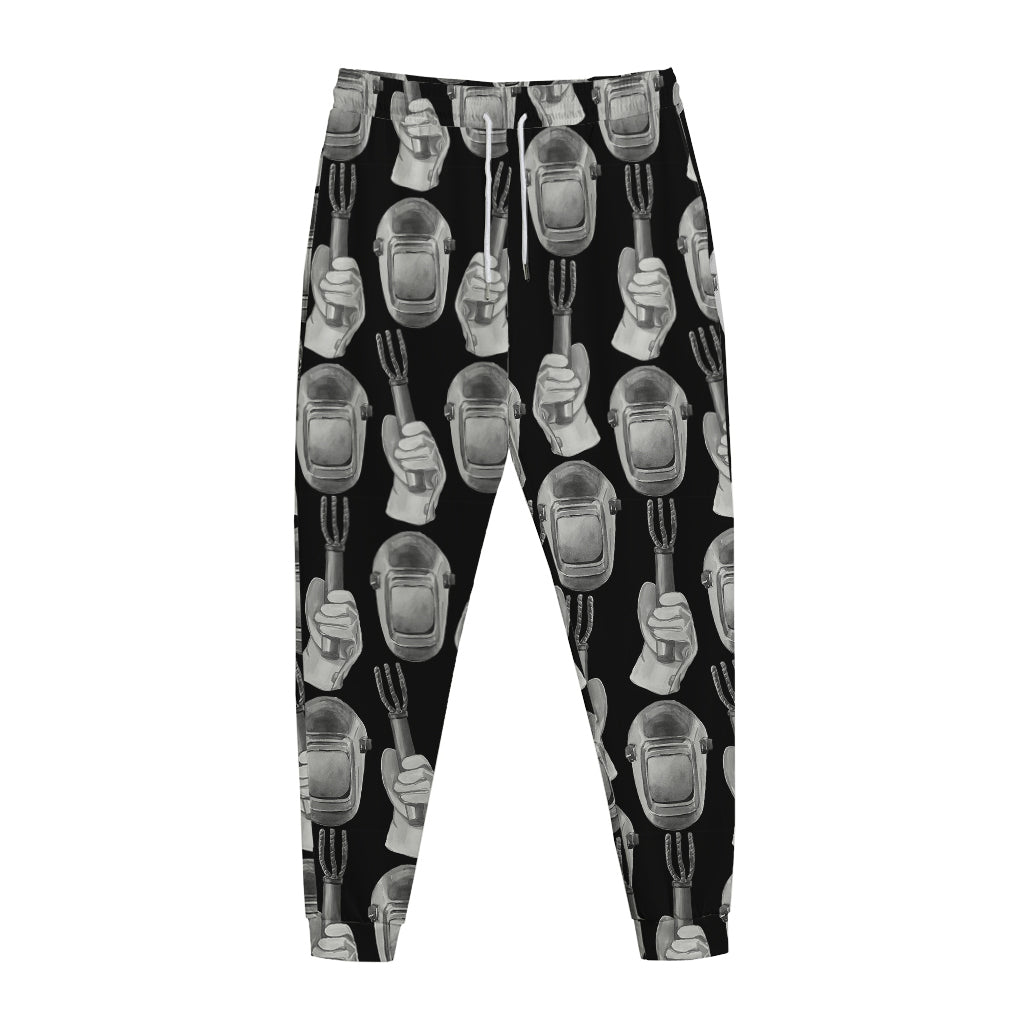 Watercolor Welder Pattern Print Jogger Pants