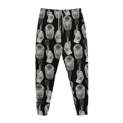 Watercolor Welder Pattern Print Jogger Pants