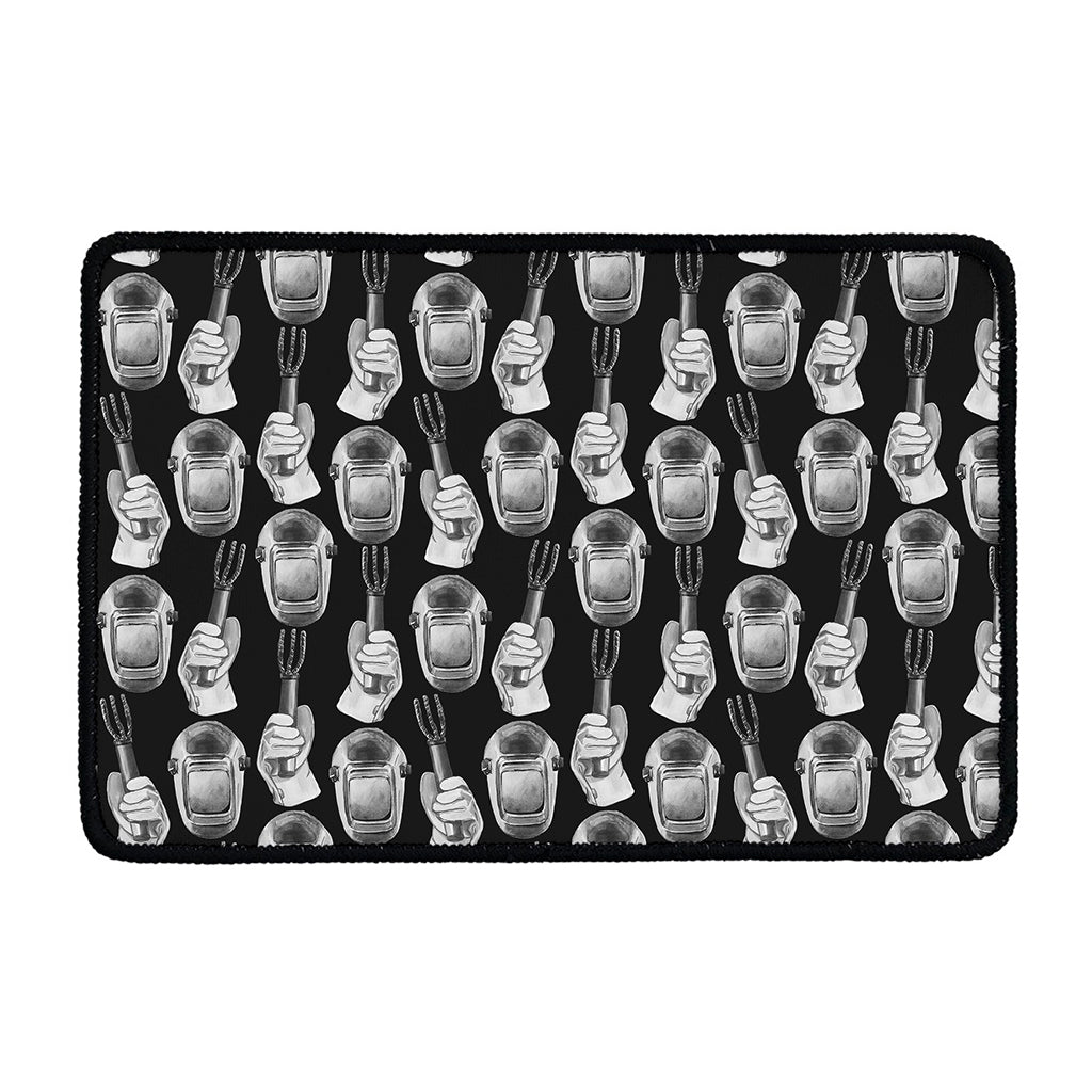 Watercolor Welder Pattern Print Kitchen Mat