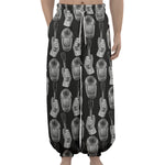 Watercolor Welder Pattern Print Lantern Pants