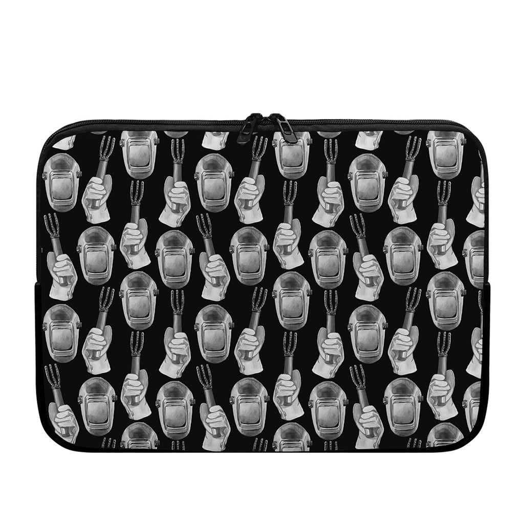 Watercolor Welder Pattern Print Laptop Sleeve