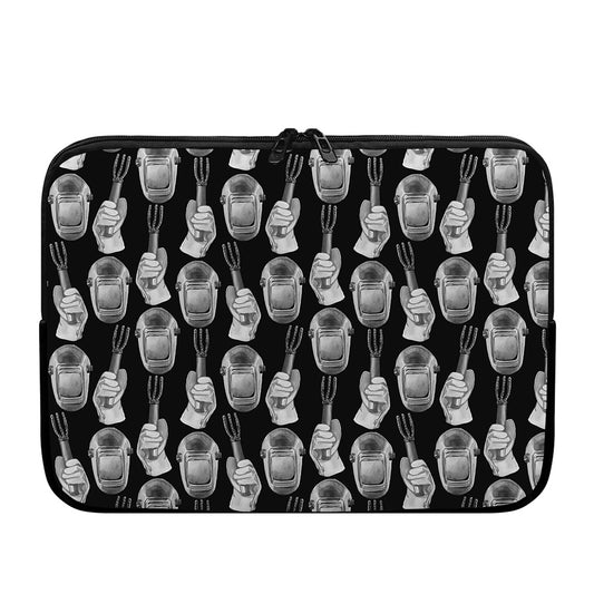 Watercolor Welder Pattern Print Laptop Sleeve