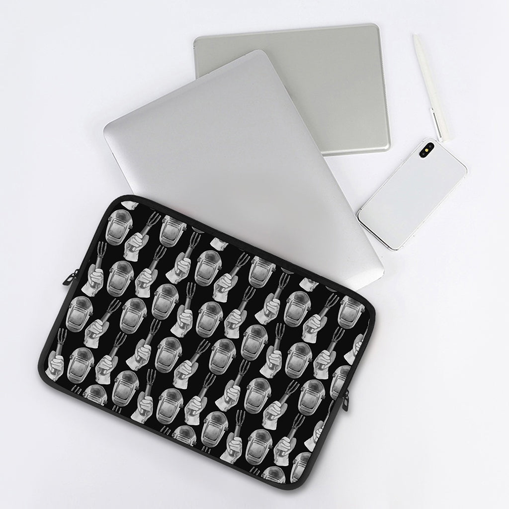 Watercolor Welder Pattern Print Laptop Sleeve
