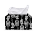 Watercolor Welder Pattern Print Leather Tissue Box Cover