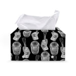 Watercolor Welder Pattern Print Leather Tissue Box Cover