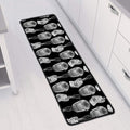 Watercolor Welder Pattern Print Long Kitchen Mat