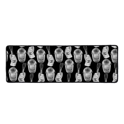Watercolor Welder Pattern Print Long Kitchen Mat