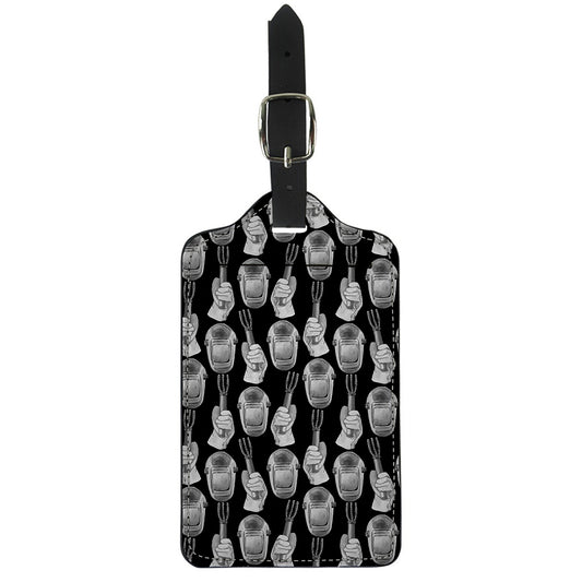 Watercolor Welder Pattern Print Luggage Tag