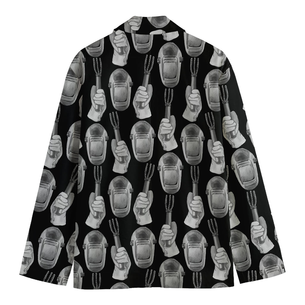 Watercolor Welder Pattern Print Men's Blazer