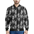Watercolor Welder Pattern Print Men's Bomber Jacket