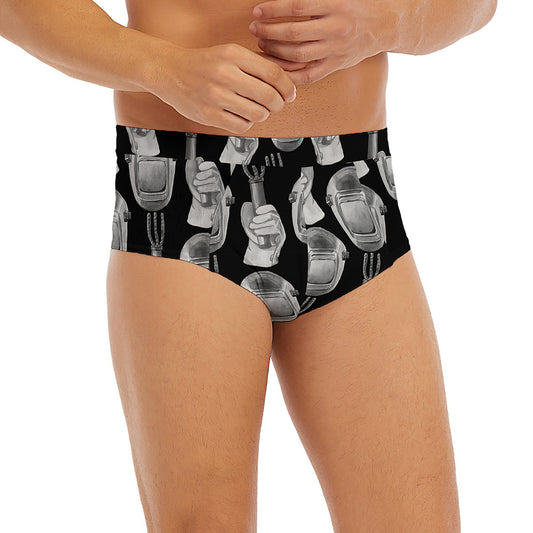 Watercolor Welder Pattern Print Men's Briefs