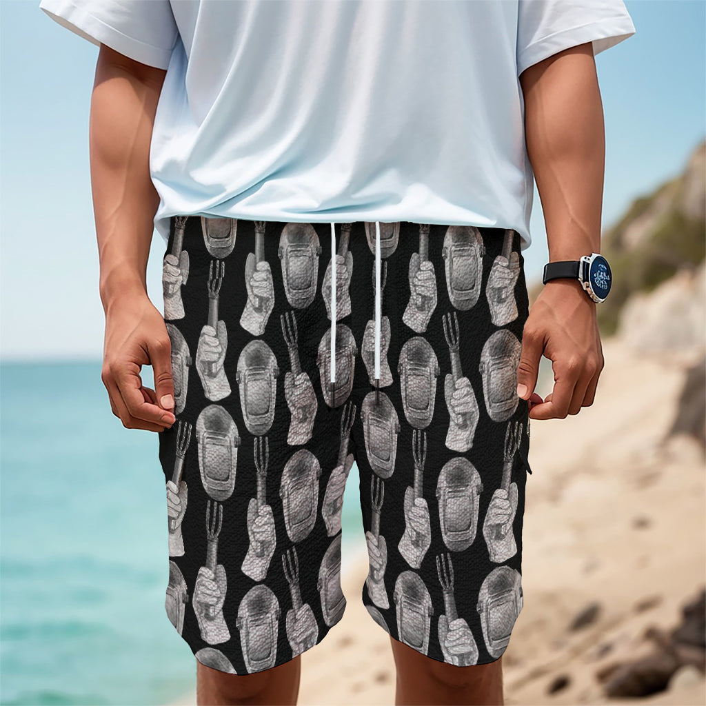 Watercolor Welder Pattern Print Men's Cargo Shorts