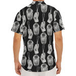 Watercolor Welder Pattern Print Men's Deep V-Neck Shirt