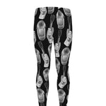 Watercolor Welder Pattern Print Men's leggings