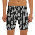 Watercolor Welder Pattern Print Men's Long Boxer Briefs