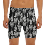 Watercolor Welder Pattern Print Men's Long Boxer Briefs