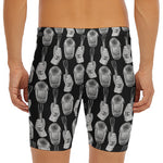 Watercolor Welder Pattern Print Men's Long Boxer Briefs