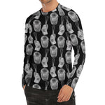 Watercolor Welder Pattern Print Men's Long Sleeve Rash Guard