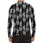 Watercolor Welder Pattern Print Men's Long Sleeve Rash Guard