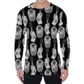 Watercolor Welder Pattern Print Men's Long Sleeve T-Shirt