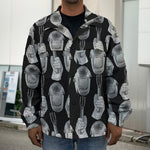 Watercolor Welder Pattern Print Men's Shirt Jacket