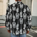 Watercolor Welder Pattern Print Men's Shirt Jacket