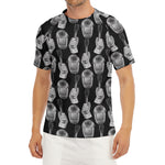 Watercolor Welder Pattern Print Men's Short Sleeve Rash Guard