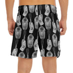 Watercolor Welder Pattern Print Men's Split Running Shorts