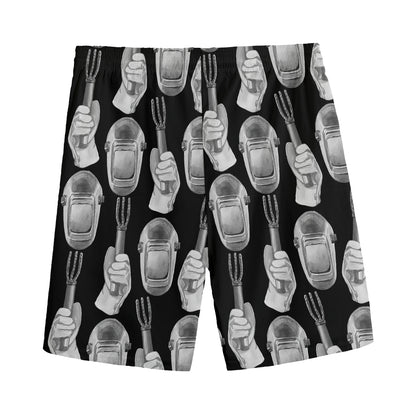 Watercolor Welder Pattern Print Men's Sports Shorts