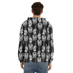 Watercolor Welder Pattern Print Men's Velvet Pullover Hoodie