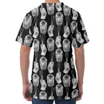 Watercolor Welder Pattern Print Men's Velvet T-Shirt