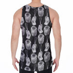 Watercolor Welder Pattern Print Men's Velvet Tank Top