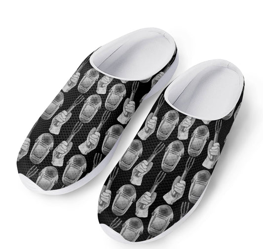 Watercolor Welder Pattern Print Mesh Casual Shoes