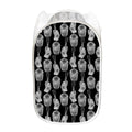 Watercolor Welder Pattern Print Mesh Laundry Hamper