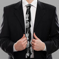 Watercolor Welder Pattern Print Necktie