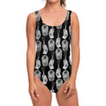 Watercolor Welder Pattern Print One Piece Swimsuit
